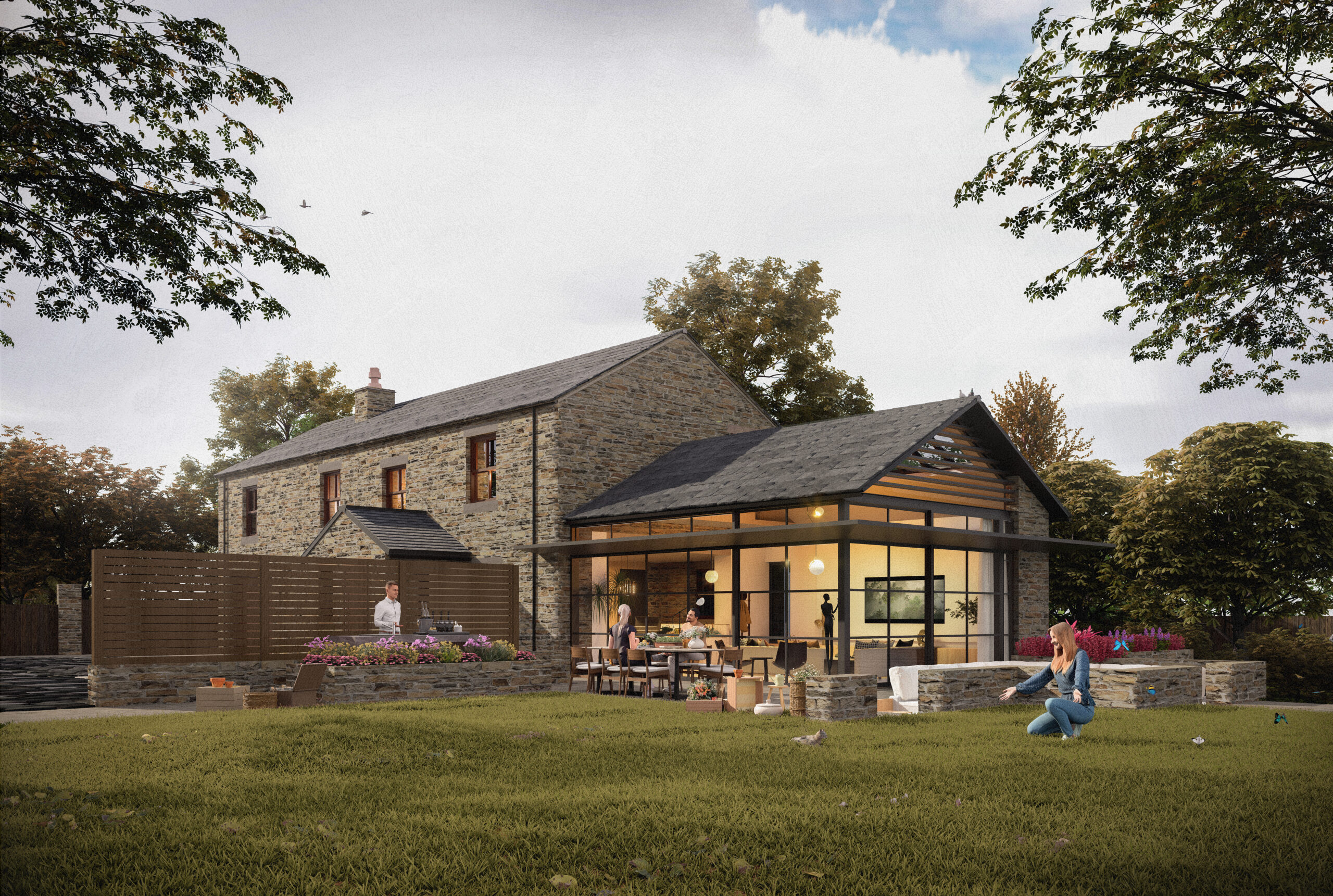 Modern Countryside House With Zinc Roof (Front)