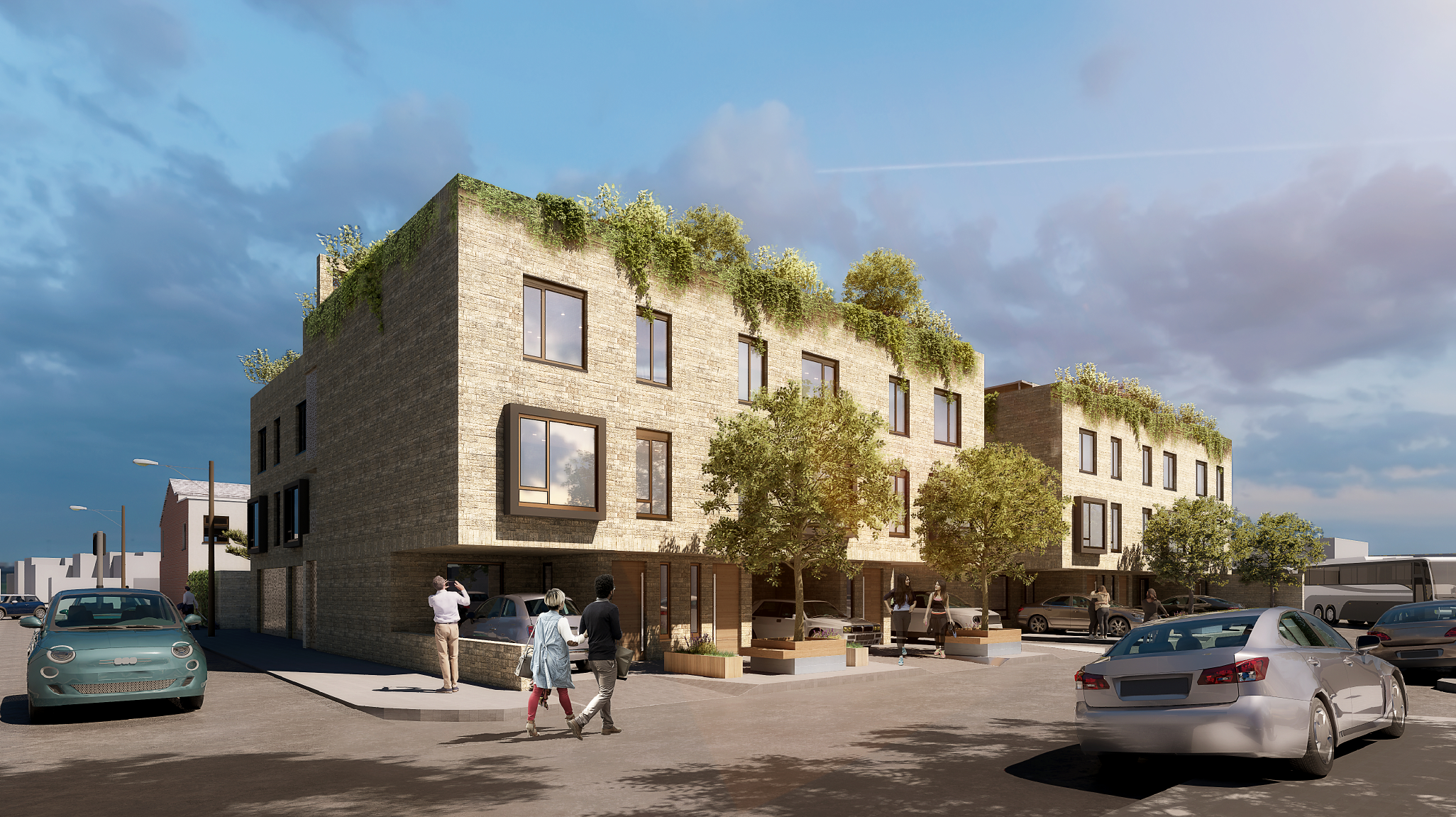 Modern Terraced Houses (Street View)